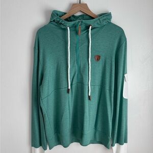 Wanakome Teal Hoodie with White Details
